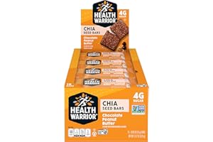 Health Warrior Chia Bars, Chocolate Peanut Butter, 88 Oz Bars, 15 Count Package