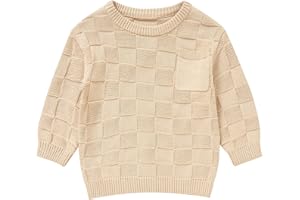 Viworld Toddler Girl Knit Sweater Blouse Pullover Warm Crewneck Long Sleeve Tops for Toddler Boy Fall Winter Clothes