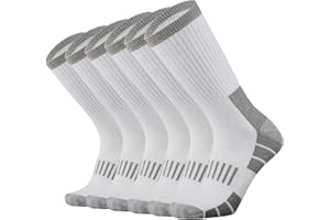 RedHero Men's Cotton Heavy Thick Full Cushion Crew Socks Moisture Wicking Control Thermal Winter Athletic Steel Toe Work Boot