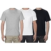 Alstyle Men's Cotton Crew Neck Short Sleeve T-Shirt 3-Pack