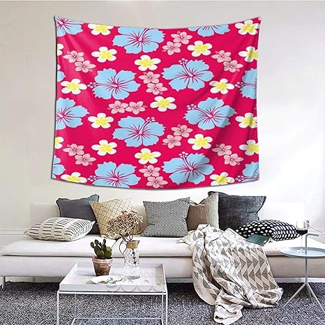Amazon Co Jp タペストリー おしゃれ 花柄 多機能壁掛け 毛布 インテリア 目隠し ホーム装飾 モダンなアート ウォールアート 窓カーテン 布ポスター ピクニックマット 掛け物 壁飾り カーテン リビングルーム 間仕切り 撮影の背景 ホーム キッチン