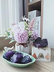 Luckeeper 0.5 lb Rough Crystals Bulk Raw Amethyst