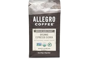 Allegro Coffee Organic Espresso Sierra Whole Bean Coffee, 12 oz
