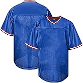 Atonmore Men Blank Plain Football Jersey, Adult Hip Hop Hipster Short Sleeve Mesh Pullover Shirts,Custom Uniforms for Party