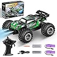 HENEROAR Remote Control Car, 2WD RC Cars, 1:18 Scale All Terrain Remote Control Monster Truck, 20 KM/H RC Trcuk with 2 Rechargeable Batteries and LED Toys for Boys