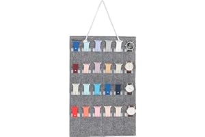 PACMAXI Watch Band Hanging Storage Organizer, Watch Display Storage Roll Holds 24 Watches Expandable for Most Sizes of Watch Bands,Organizer for Watch Band Straps Accessories (grey)