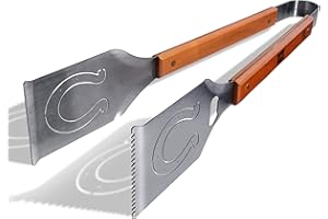 NFL Grill-A-Tongs, Heavy Duty Stainless Steel BBQ Grill Tongs