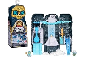 Treasure X Lost Lands Skull Island Frost Tower Micro Playset, 15 Levels of Adventure. Survive The Traps and Discover 2 Micro Sized Action Figures. Will You Find Real Gold Dipped Treasure?
