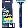 Gillette Sensor2 Plus Pivoting Head Men’s Disposable Razors, 15 Count