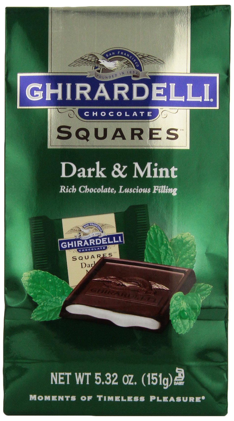 Ghirardelli Chocolate Squares, Dark & Raspberry Filled, 5.