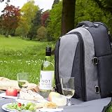 Andrew James 4-Person Picnic Bag with Insulated Bottle Cooler & Blanket view 2