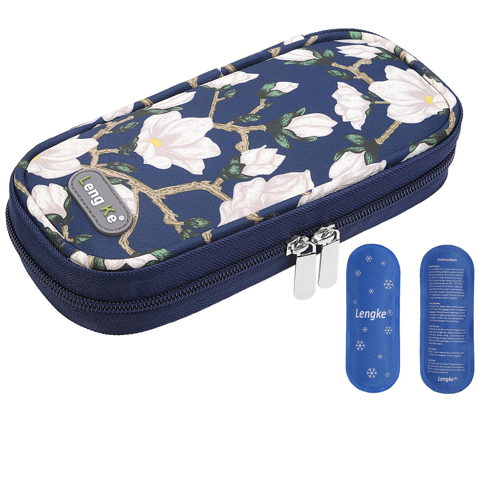 BOMKEE Insulin Cooler Travel Case for Diabetic, Insulin Cooling Case Travel Insulin Pen Case Cooler Insulin Bag Carrying Organizer with 2 Ice Pack