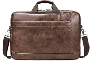 Mens Messenger Bag 17.3 Inch Canvas/Leather Laptop Bag Backpack for Men Briefcase Computer Handbags Shoulder Bag Convertible