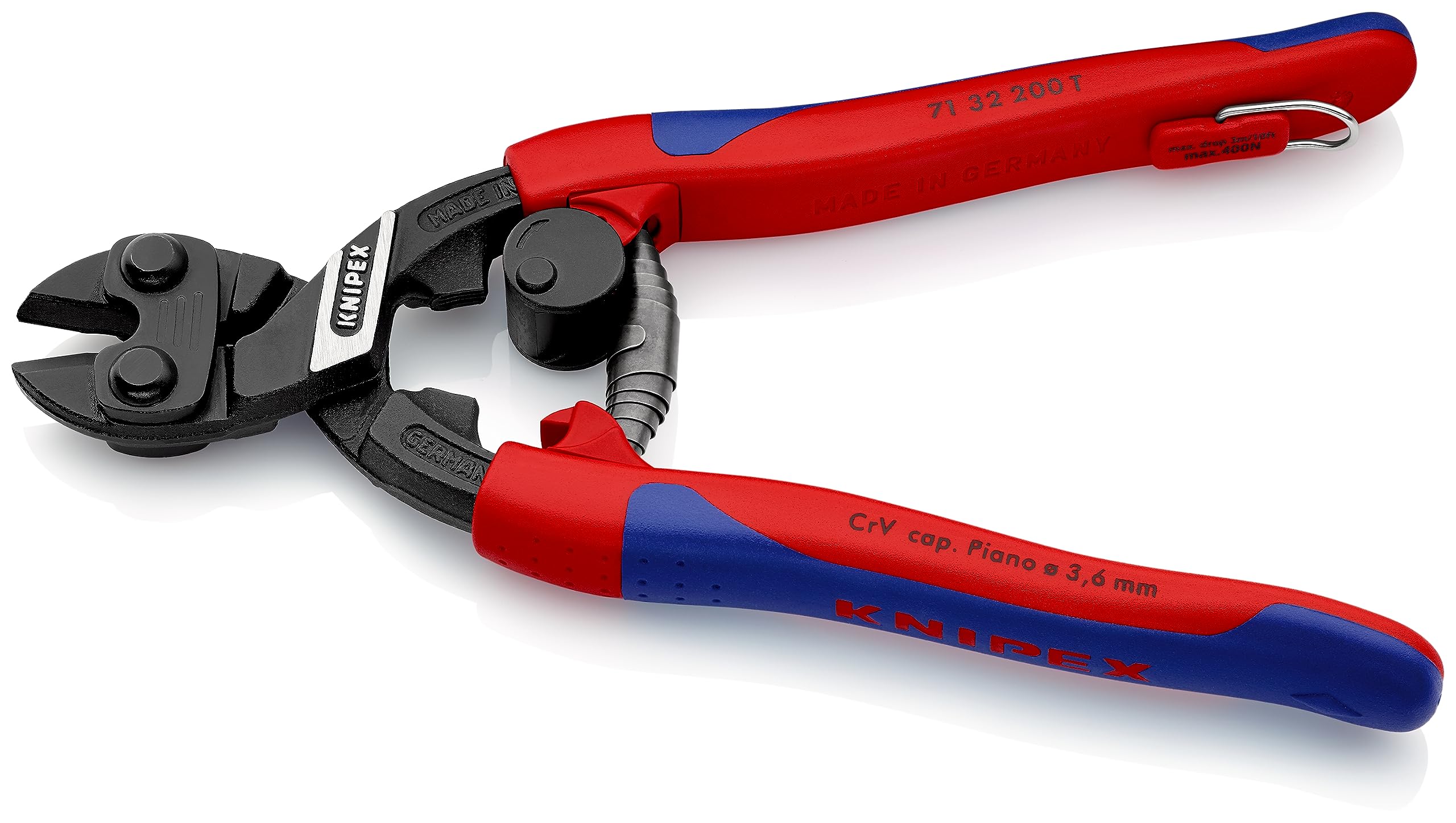 KNIPEX CoBolt Kompakt-Bolzenschneider mit schlanken Mehrkomponenten-Hüllen, mit integrierter Befestigungsöse zum, 71 32 200 T 2
