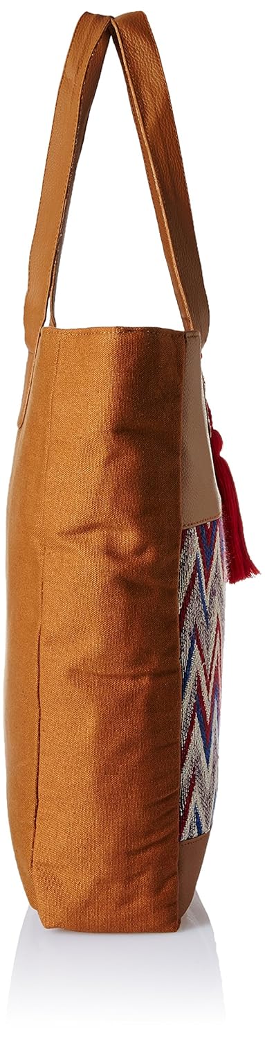 kanvas katha women's tote bag (tan) ()