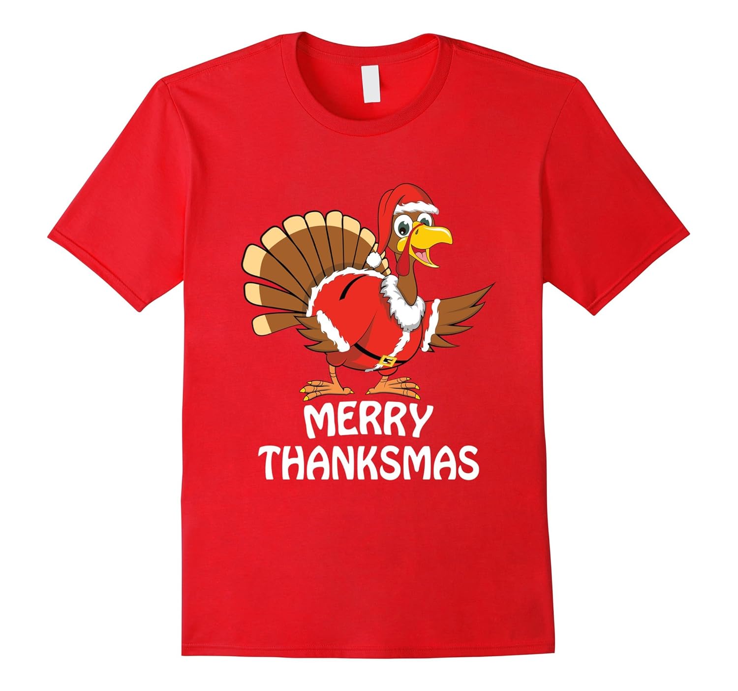 Funny Merry Thanksmas T-Shirt | Thanksgiving Christmas Shirt-ANZ