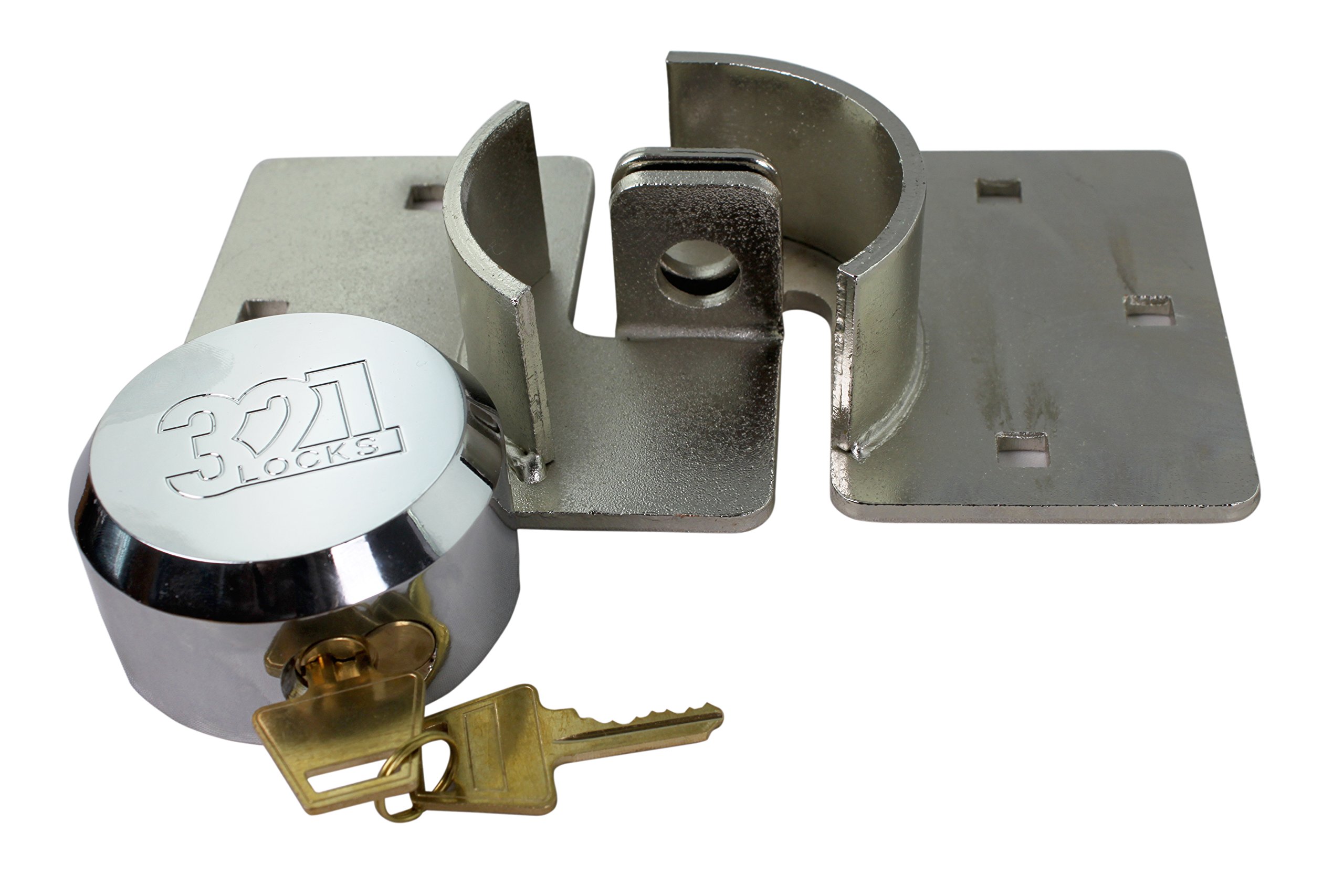 Hidden Shackle Padlock and Hasp - Heavy Duty Cargo Trailer 