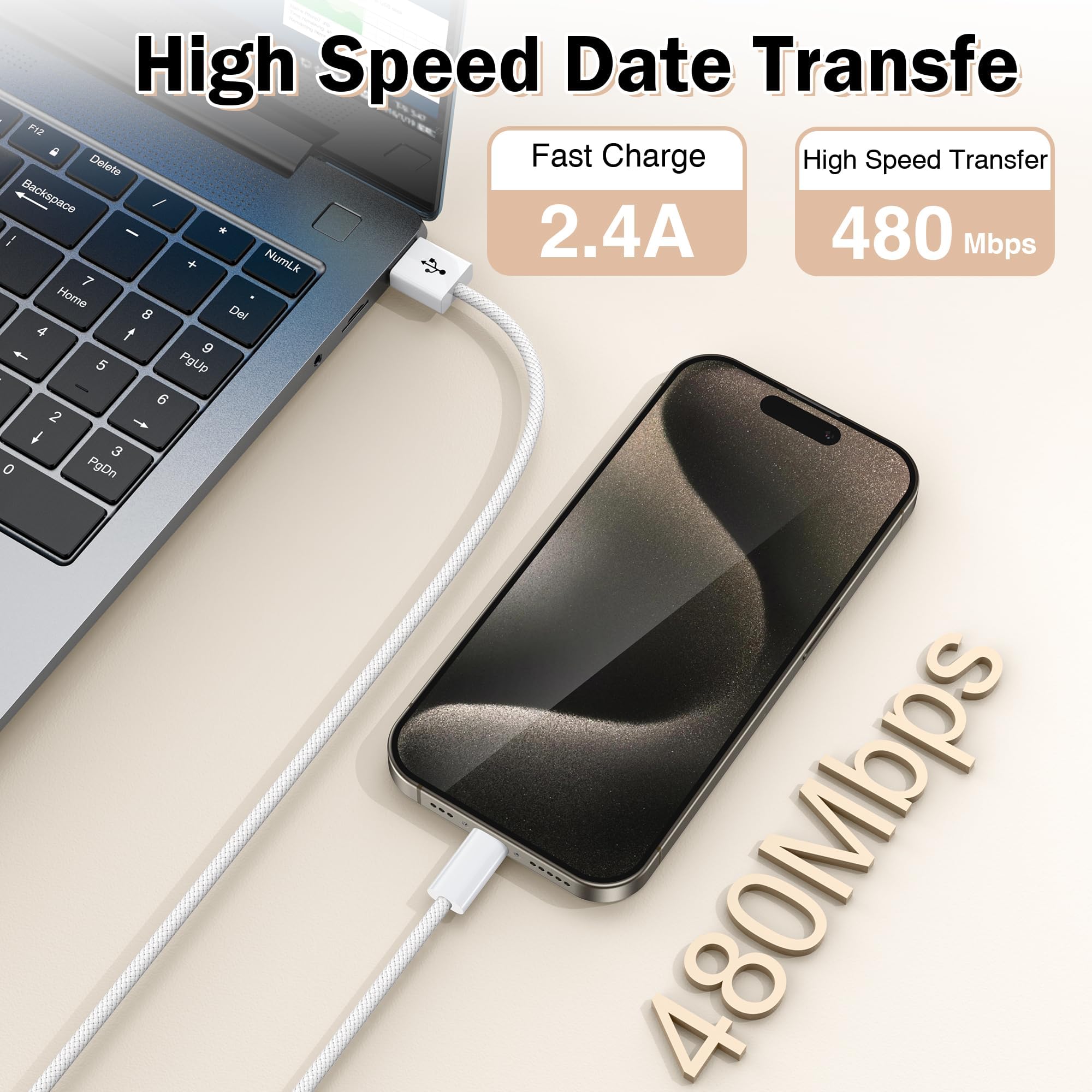 USB C Kabel 2M [2 Stück] 3.1A Ladekabel USB C Schnellladekabel, USB A auf USB C Kabel Mit iPhone 17/16/15 Pro Max,Galaxy S24/S23/S22/S21, Note 10, Huawei P40/P30, Google Pixel 2