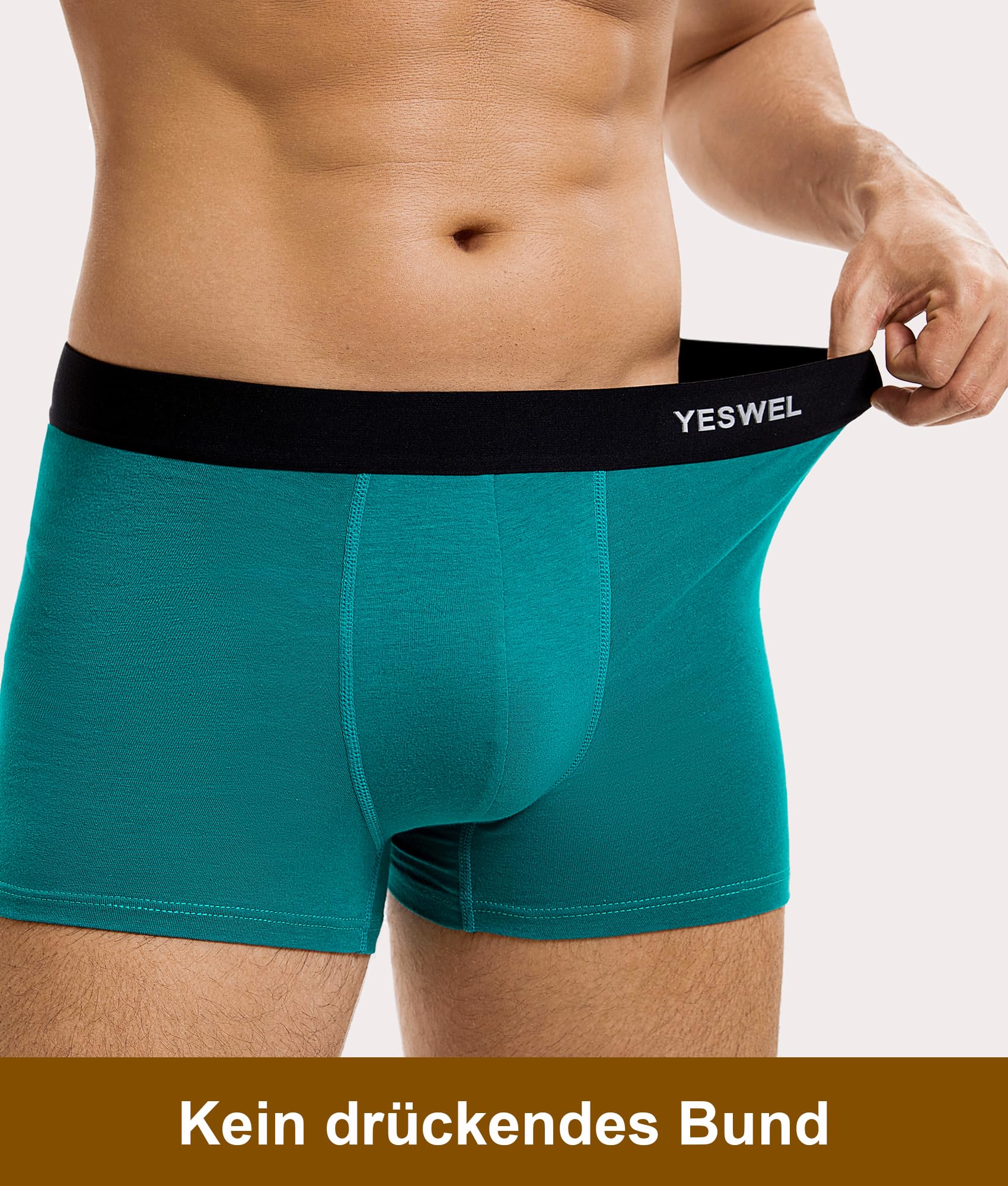 YESWEL Unterhosen Herren 10er Pack, Ohne Kratzenden Zettel Boxershorts Unterwäsche, Baumwolle Retroshorts für Männer (Mehrfarbig 01, L) 3