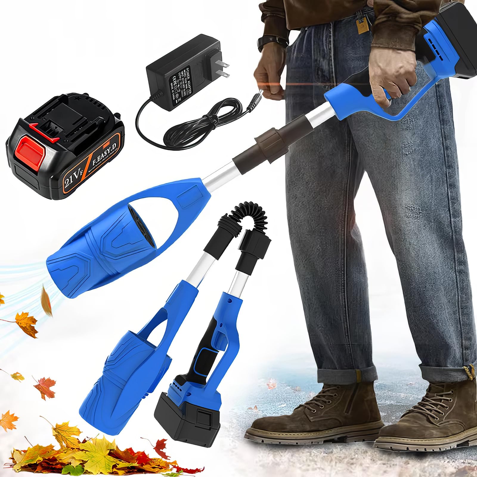 Photo 1 of ***SIMILAR ITEM*** Acivirdde Cordless Leaf Blower, Foldable Brushless Garden Blower, Powerful Electric Leaf Blower, Can Blow Away Fallen Leaves,Snow, and Debris.