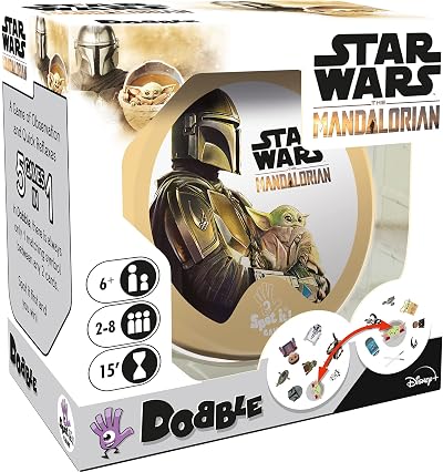 Asmodee Dobble Star Wars Mandalorian Card Game 2-8 Players 15 Min Ages 6+
