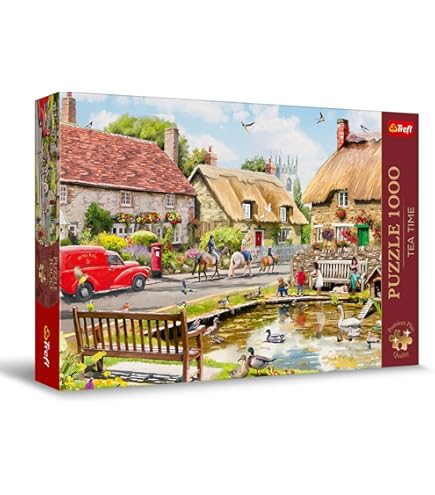 Amazon.com: Trefl The Village Station 1000 Jigsaw Puzzle Premium