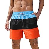 Gleeease 5inch Mens Swim Trunks: with Mesh Liner Pockets Drawstring Quick Dry Stretch Lined Funny Beach Swimming Pool Surf