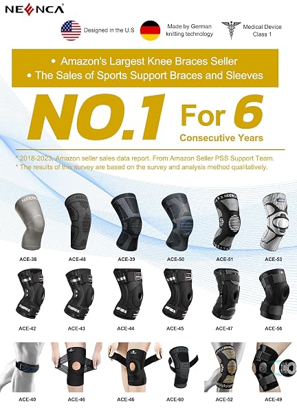 NEENCA PROFESSIONAL KNEE BRACE FOR KNEE PAIN, HINGED KNEE SUPPORT WITH PATENTED X-STRAP FIXING SYSTEM, MEDICAL FOR PAIN RELIEF, ARTHRITIS, MENISCUS TEAR, ACL, PCL, MCL, RUNNER, SPORT