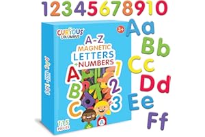 Curious Columbus Magnetic Letters and Numbers for Toddlers. Foam Alphabet Fridge Magnets and Numbers for Kid Learning. 123 ABC Toddler Magnets for Refrigerator