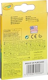 Crayola Wax Colouring Crayons Assorted Colours Pack of 8 Kids Art view 2