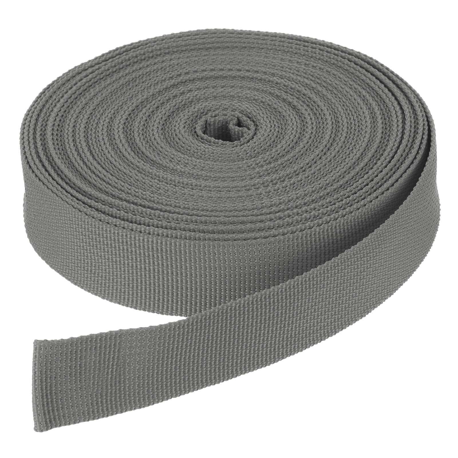 DMiotech 10 Yard x 1 Inch Width Nylon Webbing Strap Poly Flat Webbing Strapping for DIY Craft Backpack Strapping, Sewing, Outdoor Gear Repair, Dark Grey