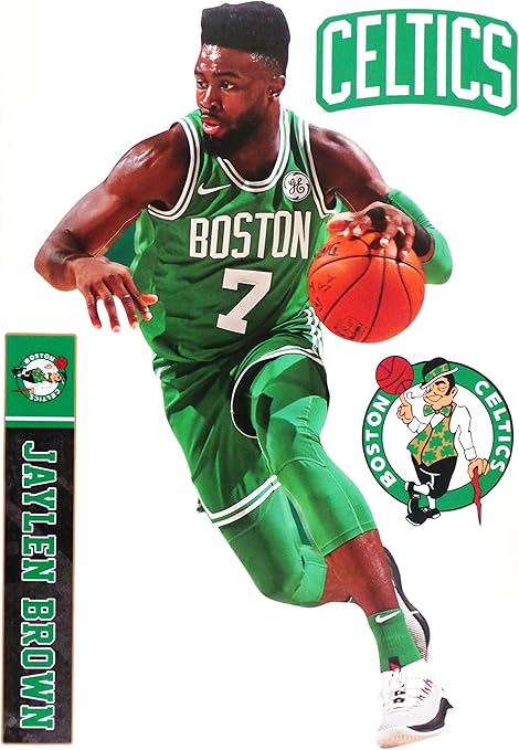 amazon com jaylen brown fathead graphic boston celtics logo set official nba vinyl wall graphics 17 inch arts crafts sewing jaylen brown fathead graphic boston celtics logo set official nba vinyl wall graphics 17 inch