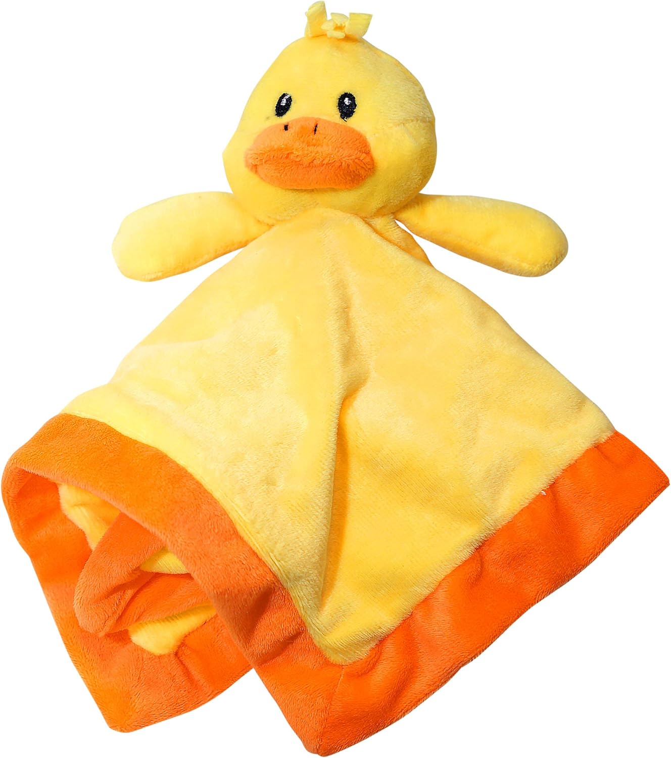 Lovey Security Blanket 12 inch Square Stuffed Animal Baby Blankie for Girls or Boys (Duck) by Baberoo
