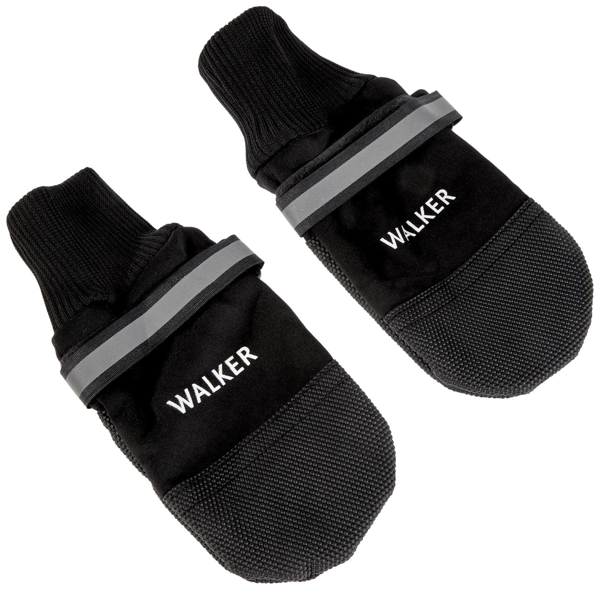 TRIXIE Warm Lined and Water-Repellent Dog Shoes Paw Protection Walker Care Comfort, XXL, Pack of 2, Black- 19475