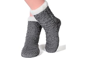 cosyone1997 Women's Fuzzy Slipper Socks with Non-slip Grippers, Cozy & Unique Gifts
