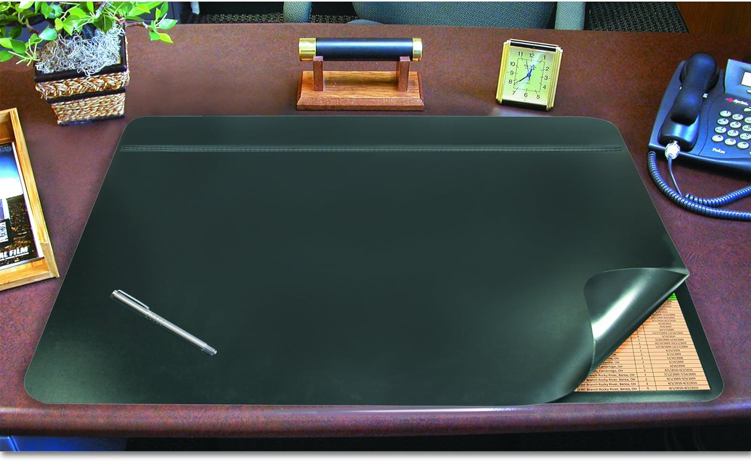 Artistic Office Products 19" x 24" Hide-Away Lift Top Desk Organizer Pad - Helps Meet HIPAA Compliance, Black