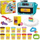 Play-Doh Super Slice Cake Playset, Toy Oven with Play Kitchen Accessories & 11 Modeling Compound Cans, Kids Arts & Crafts, Ages 3+