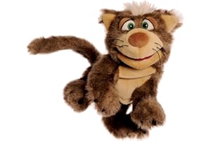 PLAYFUL MINDS Living Puppets 16-Inch Kitty Cat Hand Puppet - Fine European Design, Ultra-Soft and Cuddly, Promotes Child Development, Safety Certified, Teacher-Recommended for Boys and Girls