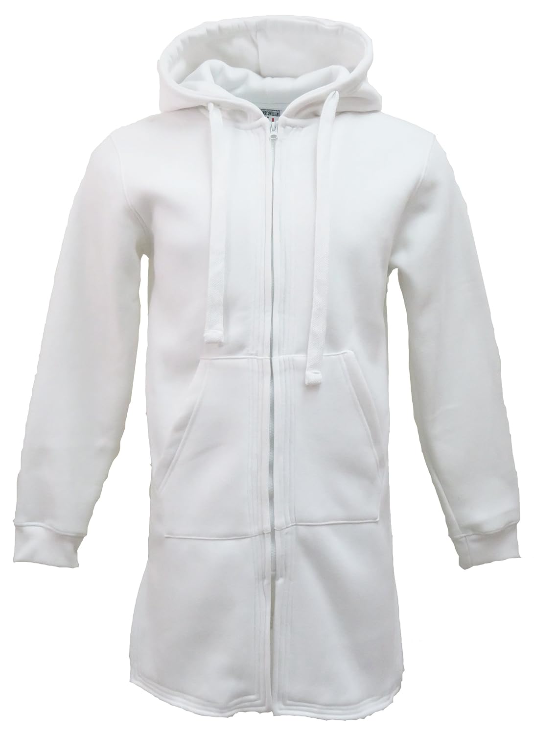 mens longline zip hoodie
