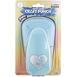 Uchida LV-SJCP01 Clever Lever Super Jumbo Craft Punch, Heart , Blue