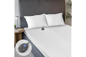 Sunbeam Electric Heated Mattress Pad Restful Quilted Extra-Cozy Fabric 12 Heat Settings 12-Hour Auto Shut-Off Deep Pocket Fit Machine Washable Twin 75" x 39"