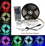 RioRand 16.4FT SMD 5050 Waterproof LEDs RGB Flexible LED Strip Light Lamp Kit + 