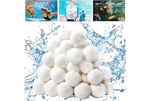 Maturead 3.1 Lbs Pool Filter Balls Eco-Friendly Fiber Filter Media for Swimming Pool Aquarium Fish Tanks Filters Alternative to Sand(Equivalent to 110 Lbs Pool Filter Sand)