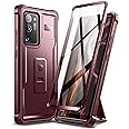 Dexnor for Samsung Galaxy Note 20 Ultra 5G Case, [Built in Screen Protector and Kickstand] Heavy Duty Military Grade Protection Shockproof Protective Cover for Samsung Galaxy Note 20 Ultra, Maroon Red