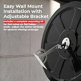 Berry 30CM Convex Safety Mirror Wide Angle Driveway Security Mirror Black ABS view 6