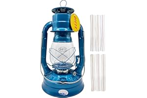 LIGHT OF MINE "LET IT SHINE" Light of Mine - Dietz #08 Air Pilot Blue Oil Lantern with 7/8" Replacement Wick Strips (Blue)