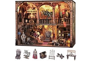 NookMaster Miniature Book Nook Kit - DIY Tiny House with LED Light and Type-C Port,Ideal Craft Gift for Adults & Teens,Beautiful Bookshelf Décor for All Occasions