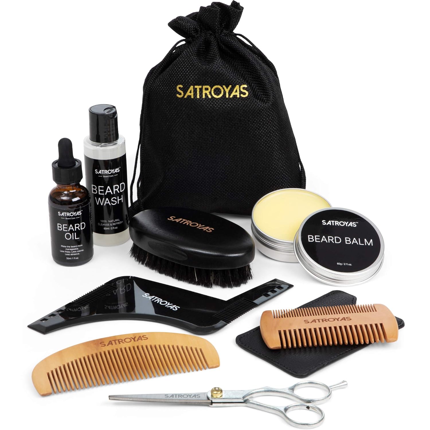 Beard Grooming Kits for Men with Beard Oil, Balm, Wash Complete