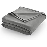 Twin/Twin XL Size Fleece Bed Blanket - Comfy Supersoft Fleece Blanket – All-Season, Light Weight, Luxuriously Soft - Throw Blanket for Couch and Sofa - Machine Wash - Grey