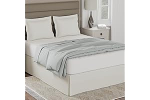 LEVINSOHN Luxury Hotel Tailored Bed Skirt, Box Pleats, 14 Inch Drop, Queen, Bone